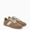Trainers - faux leather brown