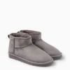Ankle boots - faux suede gray