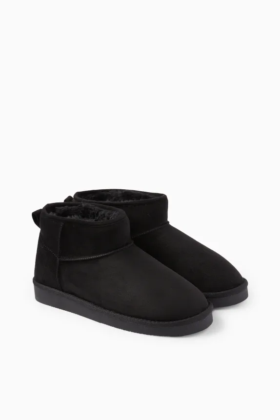 Ankle boots - faux suede black