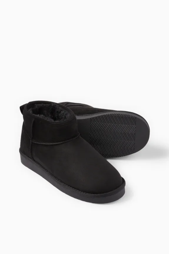 Ankle boots - faux suede black
