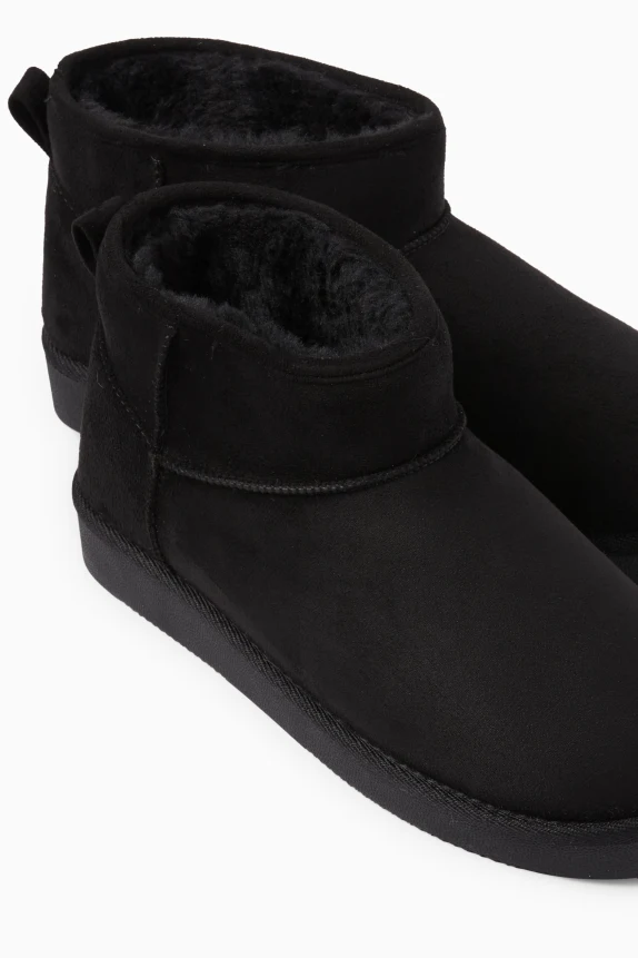 Ankle boots - faux suede black