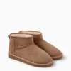 Ankle boots - faux suede light brown