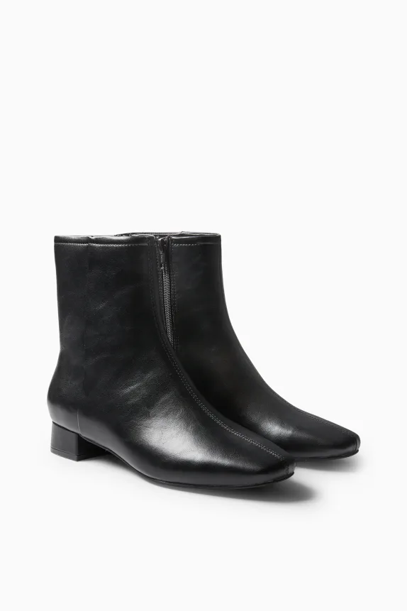 Ankle boots - faux leather black