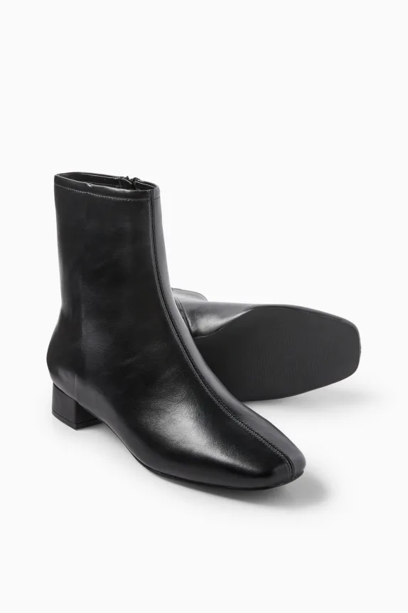Ankle boots - faux leather black