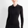 Polo shirt - slim fit - ribbed black
