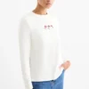 Long sleeve top- regular fit white