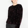Long sleeve sequin top - regular fit violet