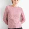 Long sleeve top - regular fit - smocked rose