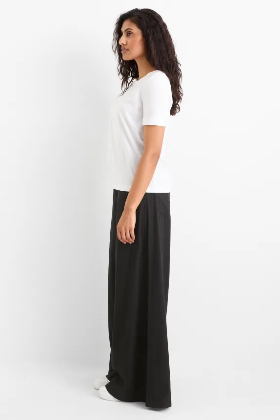 Palazzo jeans - high waist black