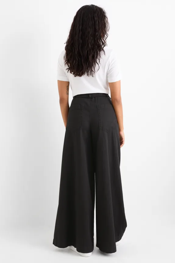 Palazzo jeans - high waist black