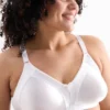 Non-wired minimiser bra - shiny white