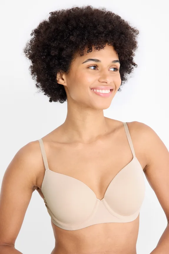 Underwire bra - FULL COVERAGE - padded - LYCRAÂ® light beige