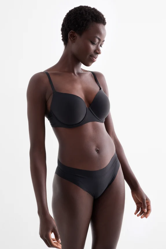 Underwire bra - FULL COVERAGE - padded black
