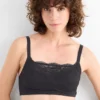 Non-wired post surgery bra black