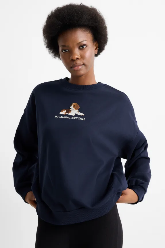 Oversized sweatshirt dark blue