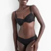 Underwire bra - DEMI - padded black