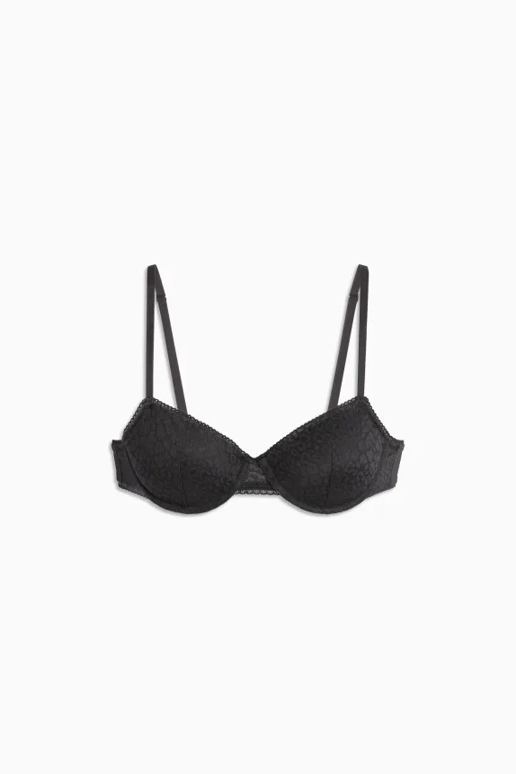Underwire bra - DEMI - padded black