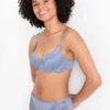 Underwire bra - DEMI - padded blue