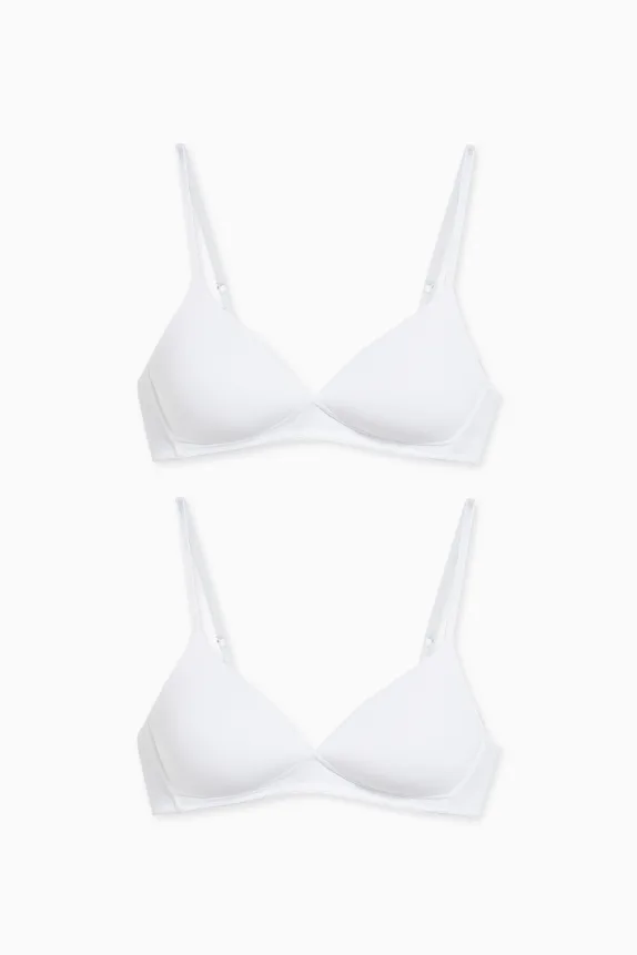 Multipack of 2 - non-wired bra - padded - LYCRA® white