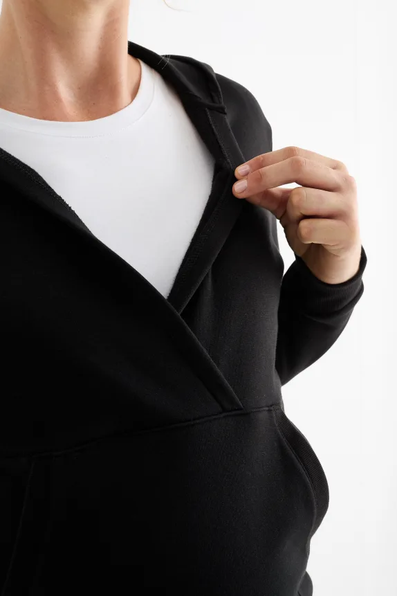 Nursing hoodie black