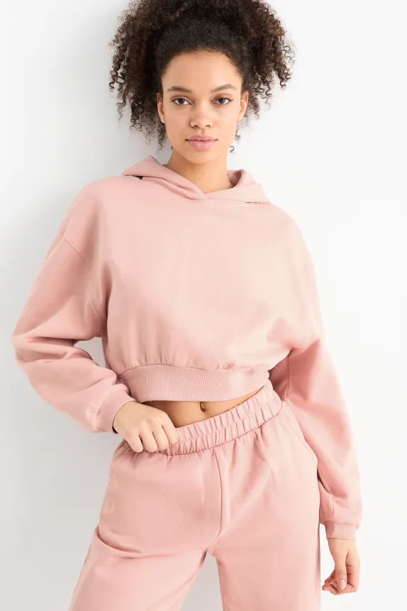 Cropped hoodie rose