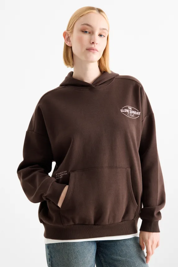 Hoodie dark brown