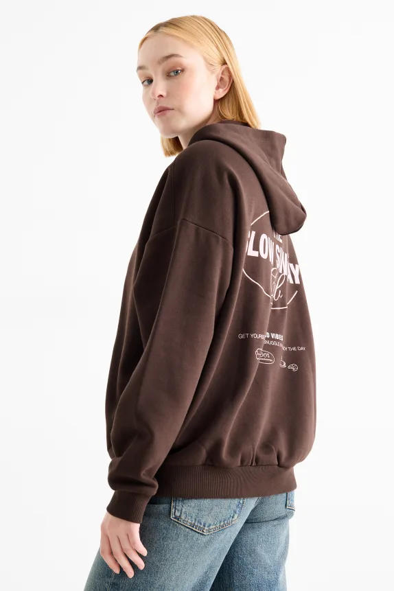 Hoodie dark brown