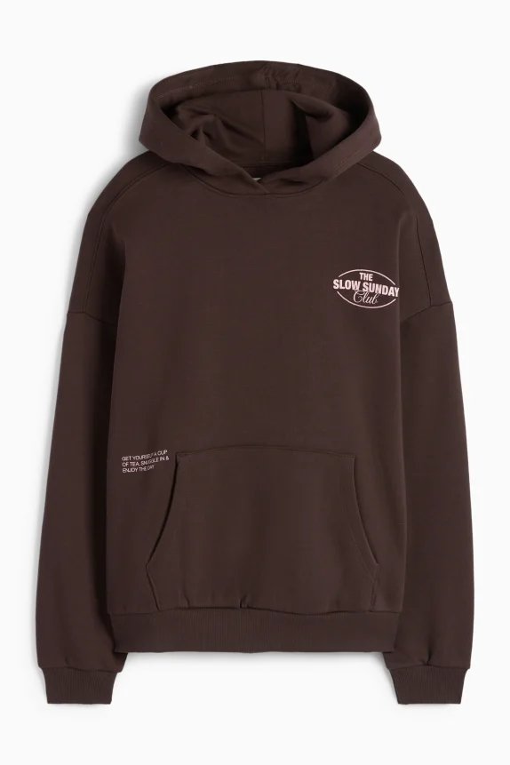 Hoodie dark brown