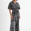 Jumpsuit - patterned black / white