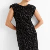 Sequin bodycon dress black