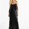 Sequin dress - straight fit black