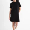T-shirt dress - straight fit black