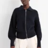 Cardigan - ribbed dark blue