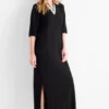 Knitted dress - straight fit black