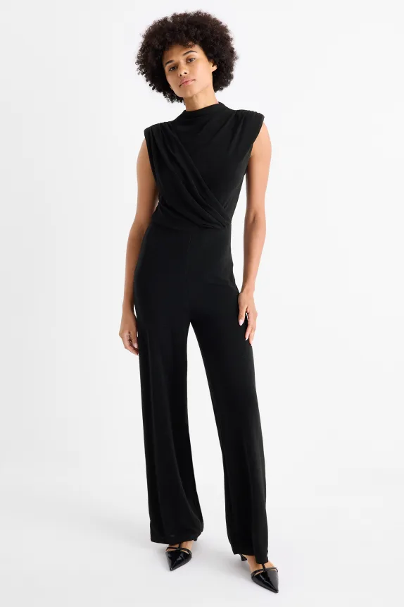 Jumpsuit - shiny black