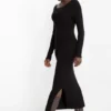Bodycon dress - ribbed black
