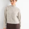Jumper - cable knit pattern gray