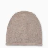Hat with rhinestones beige