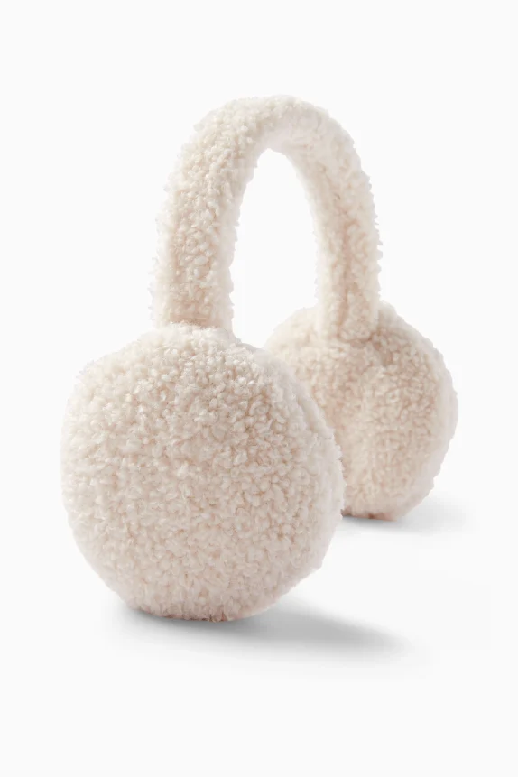 Teddy fur earmuffs creme