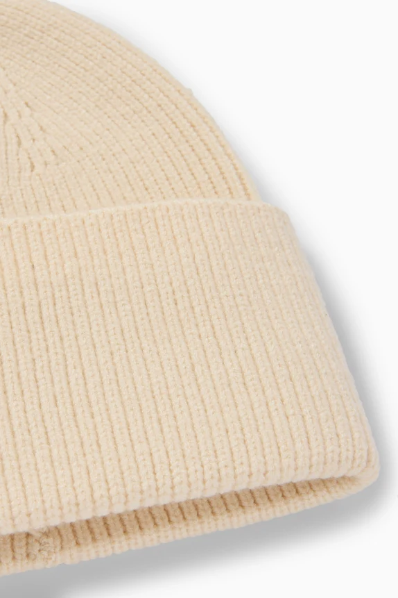 Hat - ribbed cremewhite