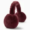 Faux fur earmuffs bordeaux