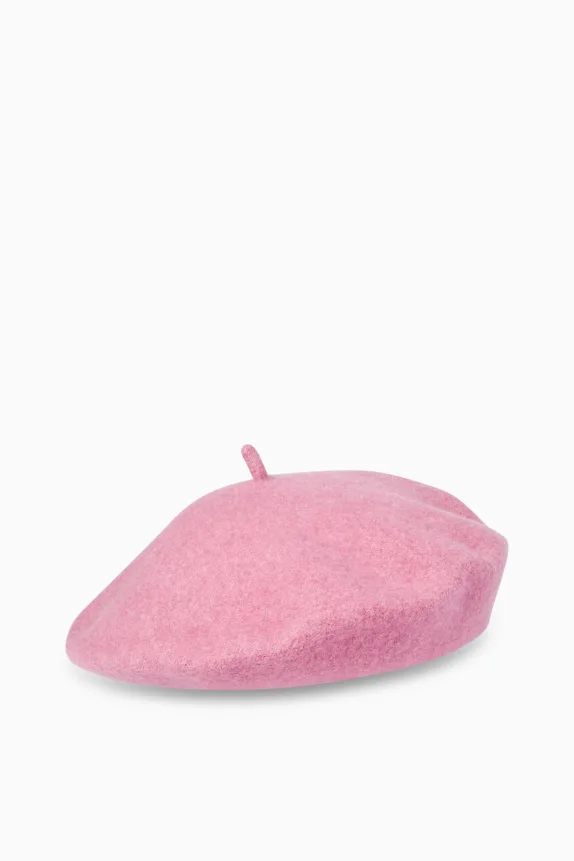 Woollen beret rose
