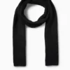 Scarf with rhinestones black