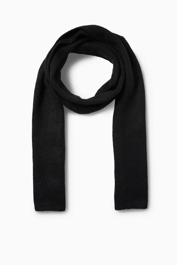 Scarf with rhinestones black