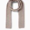 Scarf with rhinestones beige-melange