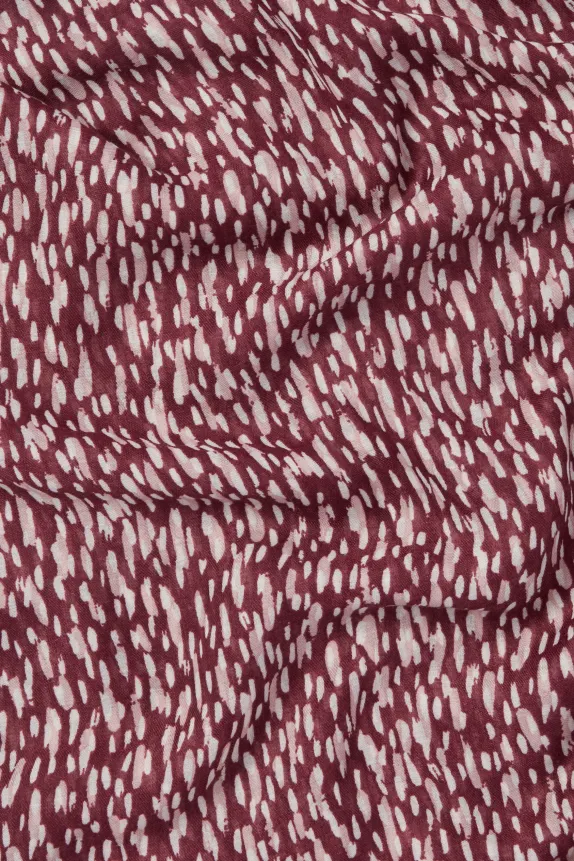 Scarf - patterned beige / bordeaux