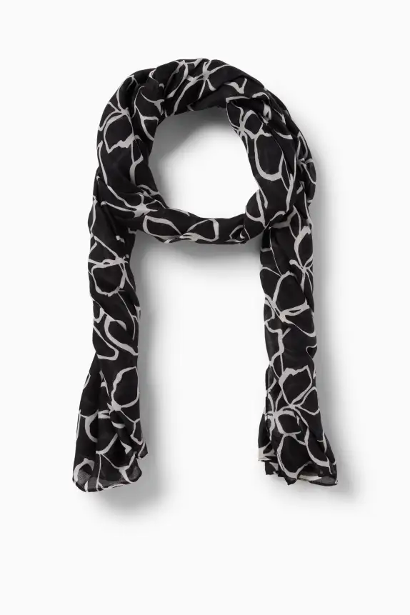 Scarf - floral black
