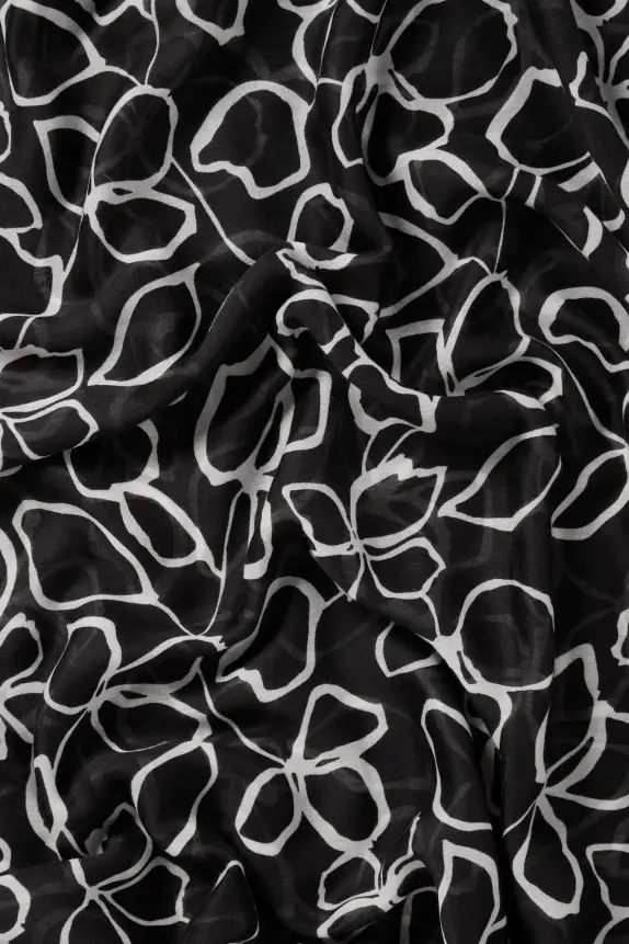 Scarf - floral black