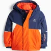 Ski jacket with hood - waterproof orange