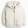 Butterfly - quilted jacket with hood - water-repellent cremewhite